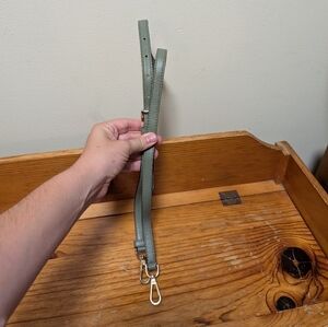 Michael Kors Adjustable Green Leather Crossbody Strap Gold Hardware